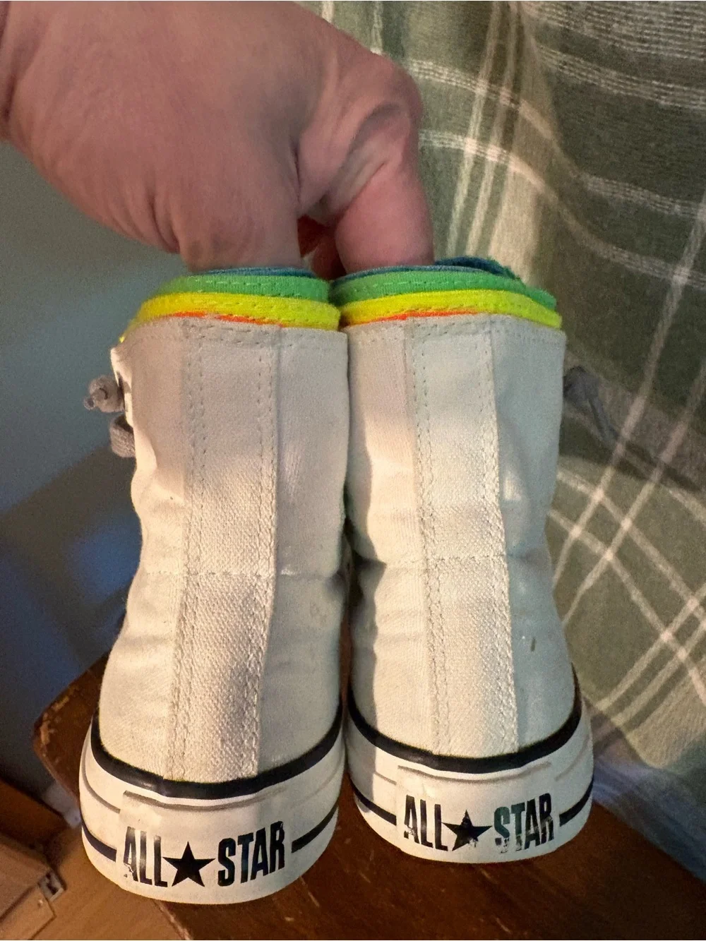 Converse stacked four layer neon body all star high top sneakers 7 - Picture 7 of 11